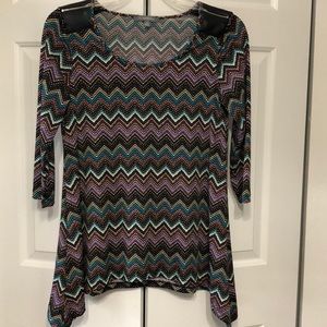 3/4 Sleeve Chevron Tunic